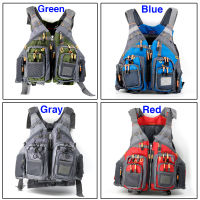 Life Jacket Sailing Boat Kayak Professional Fishing Vest Multi-pocket Buoyant Clothes Breathable Night Vision Reflector Fishing