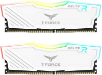 TEAMGROUP T-Force Delta RGB DDR4 16GB (2x8GB) 3200MHz (PC4-25600) CL16 Desktop Memory Module ram TF4D416G3200HC16CDC01 - White 16GB (8GBx2) - 3200MHz C16 White