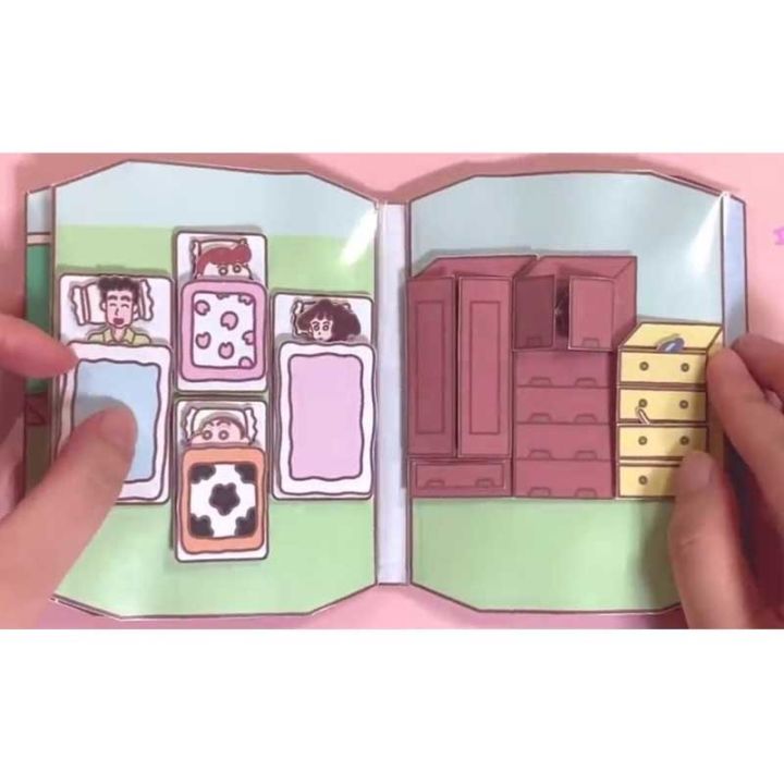 ewyn-shin-chan-book-family-สมุดทำมือชินจัง-ตุ๊กตากระดาษ-ของเล่นชินจัง-สมุดกระดาษ-diy-ของเล่นเด็ก