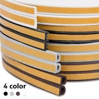 5 Meters Seal Strip Self-Adhesive D Type Doors Window Gasket Soundproof Rubber Foam Weatherstrip Sealed Collision Strip Decorative Door Stops