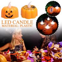 Halloween Pumpkin Lantern Ghost Festival Decoration Wind Led Glowing Electronic Lantern Party Candle Props Light Light Supp L0N0