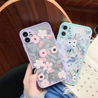 Casing OPPO A54 A15 A15S A53 2020 A33 A94 A52 A92 A5S A12 A7 A3S A1K A59 F1S F11 Pro F9 A31 A91 Reno 5F Reno 4 Reno 2F Tulip Flower Shockproof Matte C