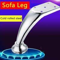 4pcs/lot 112mm Glossy shiny Cold-rolled Steel wardrobe Sofa leg cabinet leg feet table leg with rubber base super load-bearing Furniture Protectors Re