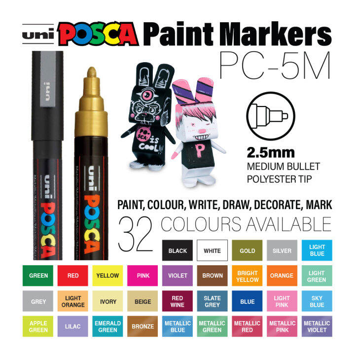 Uni Posca Paint Marker PC-5M - Fine Point | Lazada Uni Posca Paint Marker Pc-5M - Fine Point | Lazada
