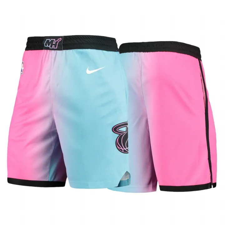 Miami Heat Nike Youth 2020/21 City Edition Swingman Shorts - Pink