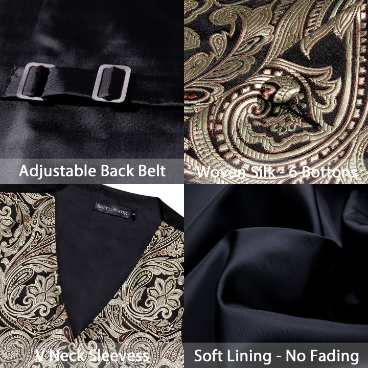barry-wang-gold-floral-waistcoat-for-men-slim-suit-vest-silk-vest-necktie-set-handkerchief-cufflinks-formal-vest-for-business