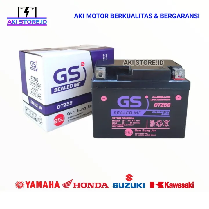 Aki Motor Yamaha Jupiter MX King GTZ5S GS J Accu Kering MF | Lazada ...