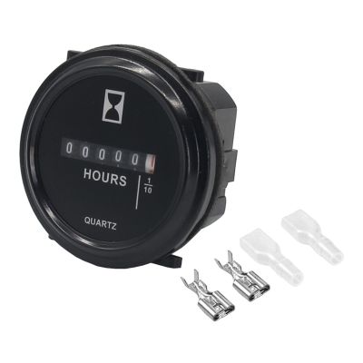 DC 6-80V Mechanical Hour Meter Hourmeter for Diesel Engine Generator Boat Motorcross Motor Waterproof 2 Round