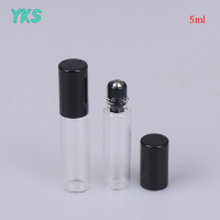 ?【Lowest price】YKS ม้วนแก้วใสบนขวดที่มีลูกบอลโลหะบางลูกกลิ้งแก้วขวด Essential