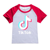 Tik-TOKS เสื้อยืดเด็กผู้หญิงแขนสั้น Tshirt ฤดูร้อนเด็กสบายๆสไตล์เกาหลี Street Top YD1244