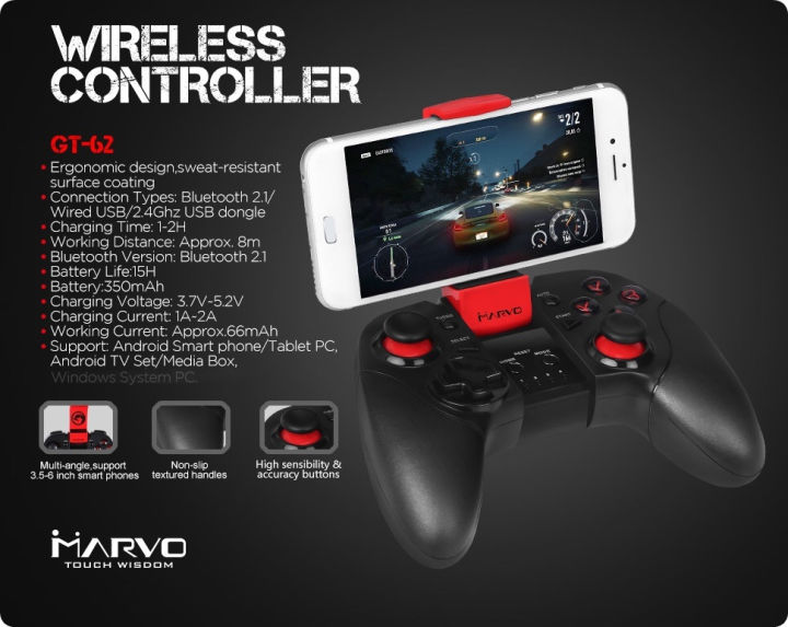 marvo-gt-62-usb-joy-bluetooth-จอยเกมส์-บลูทูธ-มือถือ-for-android