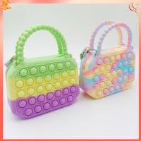 LIPS Rainbow Push Bubble Sensory Bag บรรเทาความเครียด Push It Bag กระเป๋าใส่เหรียญ Popit Bag Pop Fidget Toys Handbags