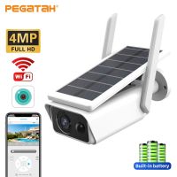 PEGATAH กล้องพลังงานแสงอาทิตย์4MP Wifi แบตเตอรี่สำรองไฟฟ้าไร้สายกลางแจ้งกล้อง IP IP66วิดีโอรักษาความปลอดภัย PIR