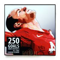 Wayne Rooney #3 เวย์น รูนี่ย์ แมนยู ทีมชาติอังกฤษ รูปภาพ​ติดผนัง pop art พร้อมกรอบและที่แขวน ปีศาจแดง แมนยู ฟุตบอล​ กรอบรูป แต่งบ้าน ของขวัญ