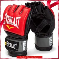 ถุงมือถุงมือชกมวย MMA ครึ่งนิ้ว Everlast คลังสินค้าพร้อมการต่อยมวยมวยไทยโรงยิมฝึกซ้อม