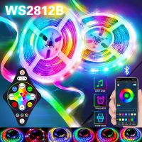 【LZ】 WS2812B Led Strip Light RGBIC RGB 5050 30LED WS2812 Bluetooth Control Flexible Dream Color Lamp Background Decoration Bulbs