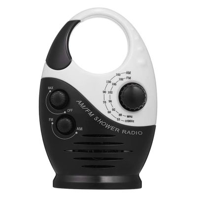 AM/FM Mini Shower Radio Bathroom Waterproof Radio Hanging Music Radio Built-in Speaker