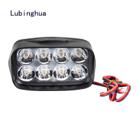 ไฟหน้ามอเตอร์ไซค์12W/18W/24W 2400Lm,สปอตไลท์ไฟติดหน้ารถจักรยานยนต์8 12 16 Led สกูตเตอร์ ATV Moto ไฟหน้า12V มอเตอร์เสริม