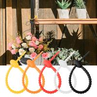 5 Pcs Silicone Zip Ties 15cm Silicone Bag Ties Multi Purpose Elastic Cable Organizer For Travel Essentials For Audio Cable Cord Cable Management