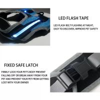 LED Luminous Dog Harness Light Up Dog Chest Strap Vest Safety Reflective Harness Collar Vest For Husky shepherd Lador