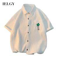 IELGY Guochao Ruffian เสื้อผู้ชาย,เสื้อทรงหลวมกล่องและถุงกระดาษสำหรับใส่ของขวัญ