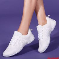 Flying Weave Breathable White Women Cheerleaders Dance Shoes Children Gymnastics Sneakers Girls Boys Training Cheerleading Shoes