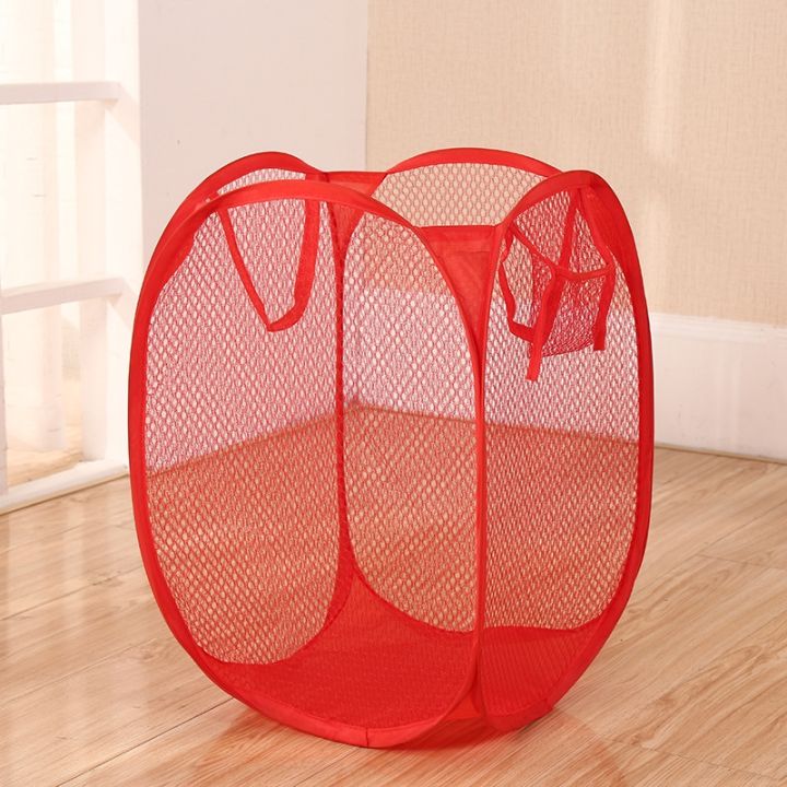 yf-1pc-large-laundry-basket-storage-light-nylon-mesh-foldable-household-dirty-clothes-bag-washing-child-organization