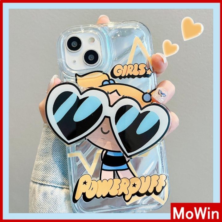 mowin-เข้ากันได้สำหรับ-เคสไอโฟน-เคสไอโฟน11-เคส-iphone-11-iphone-case-เลเซอร์สะท้อนแสงใสเคส-tpu-กันกระแทกนุ่มสร้างสรรค์เรียบง่ายน่ารักการ์ตูนสาวหยิ่งเข้ากันได้กับ-iphone-13-pro-สูงสุด-12-11-xr-สูงสุด-7