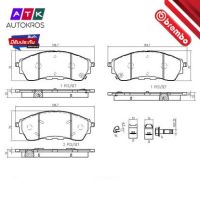 ผ้าดิสเบรคหน้า FORD ALL NEW EVEREST 2015- 2.2 3.2 P24 207B/P24 207C BREMBO