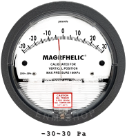 -30-0-30 PA เกจวัดแรงดัน  MAGRFHELIC | Differential Pressure Gages ใช้วัดได้ทั้งแรงดันบวกและลบ  สำหรับห้องแยกโรค ห้องผ่าตัด ,พร้อมสายยางคุณภาพดี และฟิตติ้ง