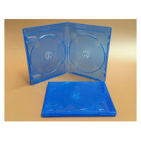 【Sell-Well】 Lanka Retail Pvt Ltd 2ชิ้นคู่แผ่น Blu-Ray สีฟ้ากรณีพลาสติกอ่อน171X135X11MM ถือ/ถือ2แผ่น