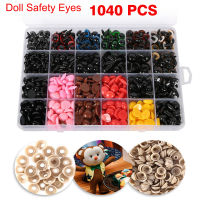 1040Pcs Safety Eyes Noses Washers Toy Doll DIY Making Plastic 6-14mm Eyes Noses Animal Toy Crafts Colorful Dolls Accessories