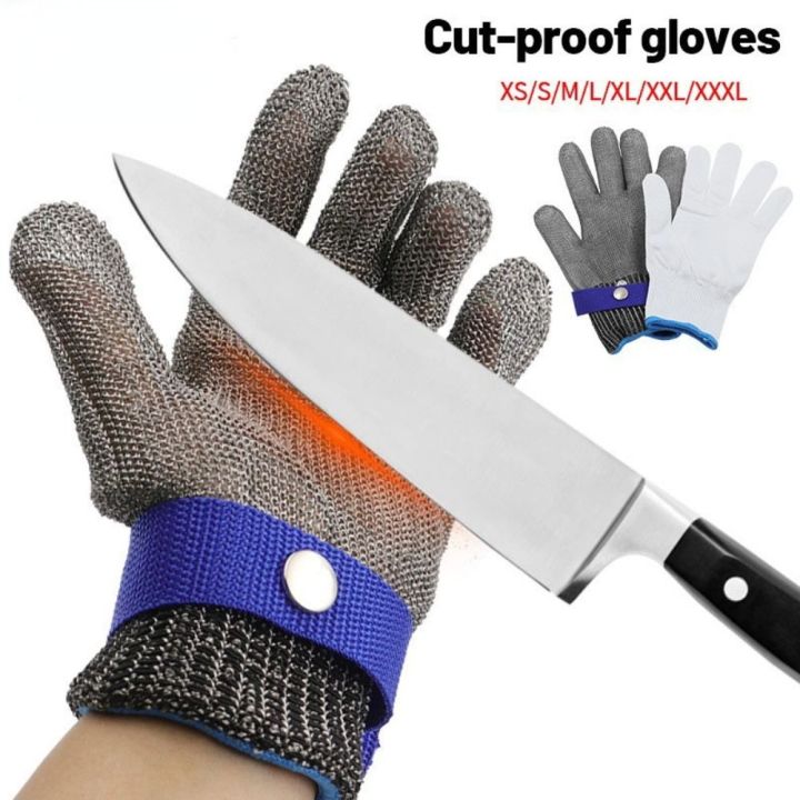 IUTRE Safety AntiCut Gloves Stainless Steel Cut Resistant Steel Wire Gloves MultiPurpose Mesh