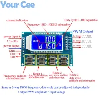 1Hz 150Khz 3 way Signal Generator PWM Board Module Pulse Frequency Duty Cycle Adjustable Module LCD Display Upgraded Version