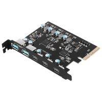 PCIE USB การ์ด3.2ชนิด C(2) USB 3.2 (3 ) PCI สำหรับการขยายแบบ Express Type-C การ์ดไม่มีแหล่งจ่ายไฟเพิ่มเติมสำหรับวินโดวส์แม็ค