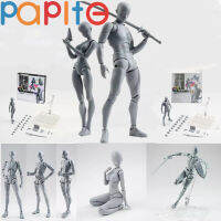 PAPITE【ReadyสหรัฐอเมริกาStock】2ชุดชายหญิงFiguarts Figmaไฟร่างกายChan &amp; Kun PVC Movebaleตุ๊กตาขยับแขนขาได้รุ่นSHFเวอร์ชัน2.0ของขวัญศิลปินวาดภาพความคิดสร้างสรรค์การพัฒนาของขวัญ