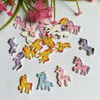 50pcs mix unicorn Buttons Sewing Cartoon Children for decoration or Craft Accessorie Buttons scrapbooking products Haberdashery