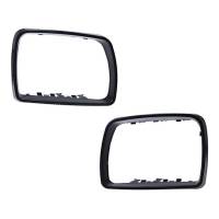 Car Black Rearview Mirror Cover Shell Side Mirror Frame Replacement For E53 X5 2000-2006