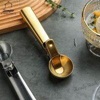 【Ready Stock】 ☾☎﹍ C14 SWEEJAR Ice Cream Scoop Spoon Stainless Steel Balls Maker with Bouncing Handle for Fruits Mashed Potatoes