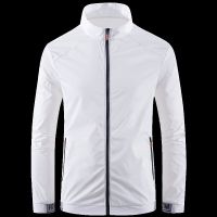 2022 Mens Summer Ultra-Light Hood Jacket Thin Windbreaker Fashion Shiny Sunscreen Casual Zipper Coat Packable Bomber Jacket