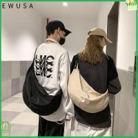 EWUSA การเดินทางการเดินทาง ไนลอนทำจากไนลอน สไตล์ญี่ปุ่นแบบ กระเป๋า Crossbody สีทึบทึบ จุได้มาก กระเป๋าสะพายไหล่แบบสั้น