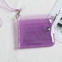 SPEVT กระเป๋าเงินขนาดเล็ก PVC ใสกระเป๋าสตางค์ผู้หญิงกระเป๋าใส่เหรียญกระเป๋าสตางค์กระเป๋าเก็บบัตร Tas Jeli