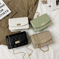 --238812Womens bag✷ Small bag handbag summer fresh students of fairy web celebrity cute simple small sweet ling wind grid chain worn