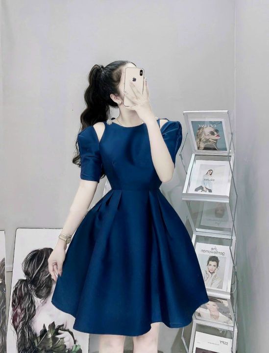 Váy xòe tay lửng bồng nhẹ xinh Đầm xòe công chúa hàng thiết kế hottrend   Lazadavn
