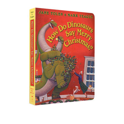 How do dinosaurs say Merry Christmas dinosaurs? Happy family has dinosaur series cardboard books and childrens Enlightenment picture books