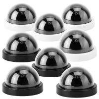 4pcs Dome Simulation Camera CCTV Dummy Fake Security Camera With Flashing Led Light Dummy Fake Dome Camera Hemisphere Camera