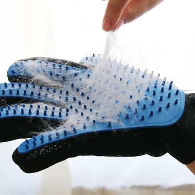 Pet Glove Cat Grooming Glove Cat Hair Deshedding Brush Gloves Dog Comb for Cats Bath Hair Remover Clean Massage Brush for Animal Adhesives Tape