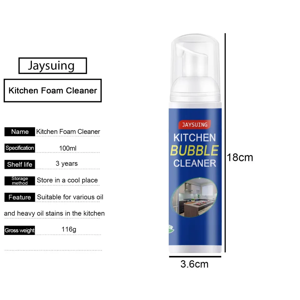 Foaming Heavy Oil Stain Cleaner Kitchen Form Bubble Cleaner Rinse-Free  All-Purpose Rust Stain Greasy Dirt Remover Fast Shipping