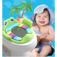 [FREESHIP] Lót bệ bồn cầu kiểu ếch có tay vịn cho bé đi vệ sinh một mình