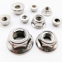 2pcs M4-M12 304 A2 Stainless Steel Prevailing Torque Type All Metal Insert Hex Hexagon Self Lock Nut With Flange Locknut GB6187 Nails Screws Fasteners